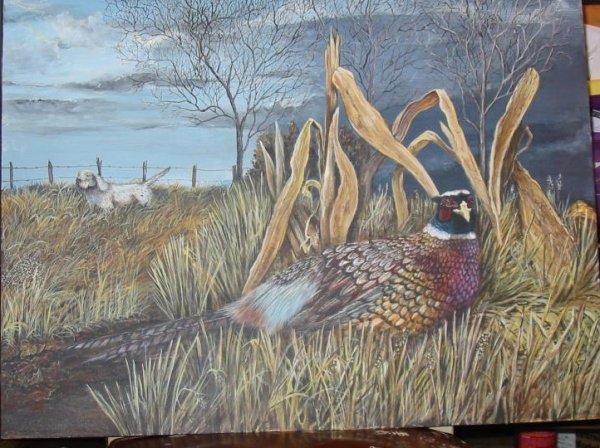 Pheasant painting
