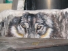 wolf on marble